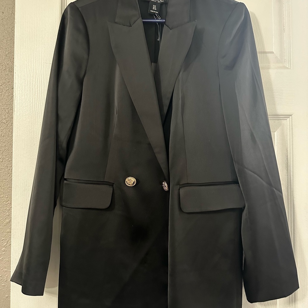 Black Double-Breasted Blazer